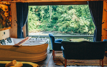 Rize Çamlıhemşin Fırtına Deresine Sıfır Jakuzili Bungalov Ev | 0048