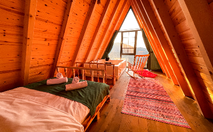 Rize Fırtına Vadisi Manzaralı Jakuzili Şömineli Bungalov | İlan No: 0065